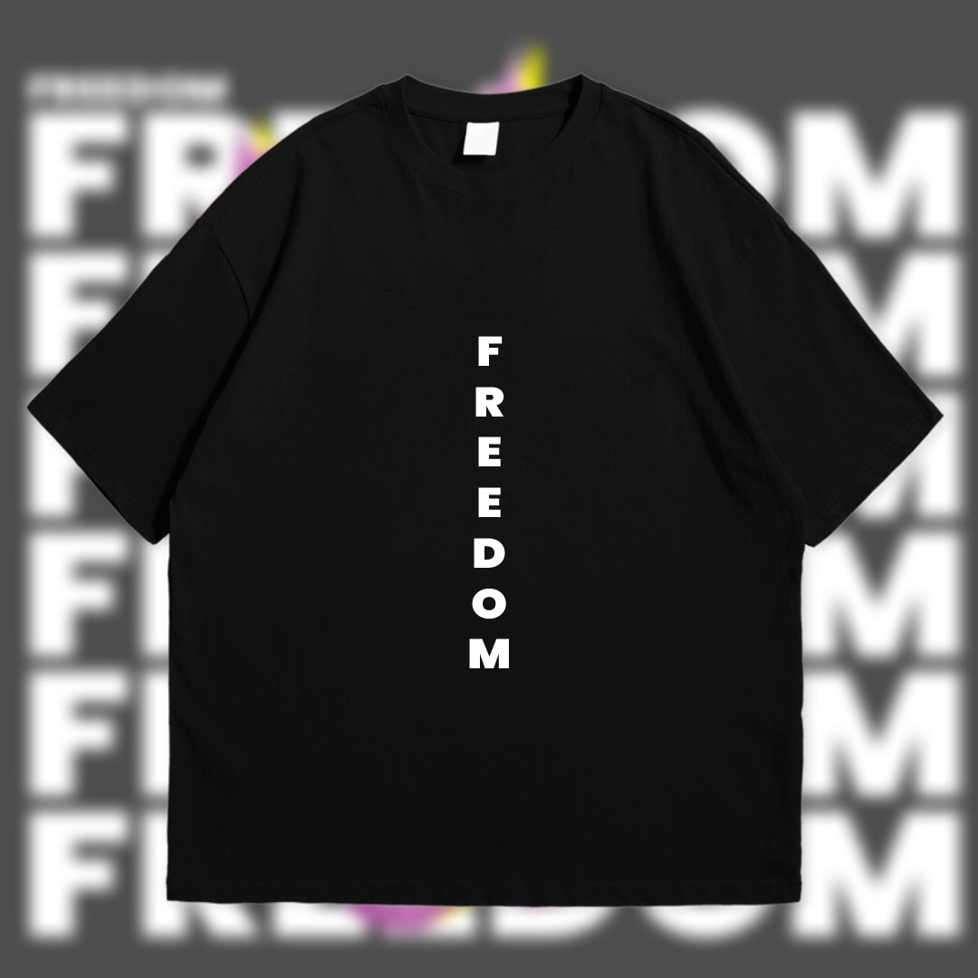 Freedom Printed Design on Front And Back.