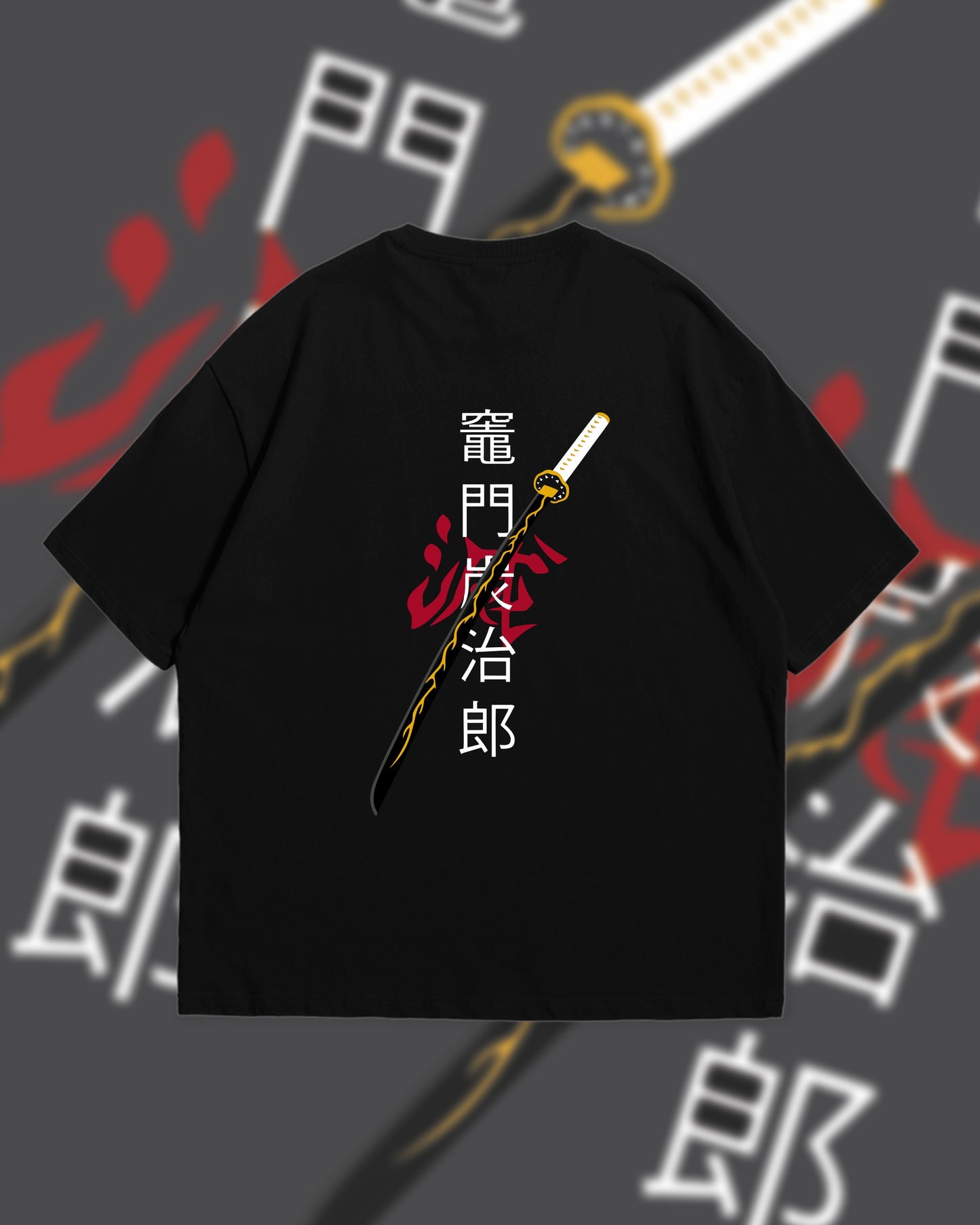 Samurai Katana Oversized Drop Shoulder T-Shirt 🔥