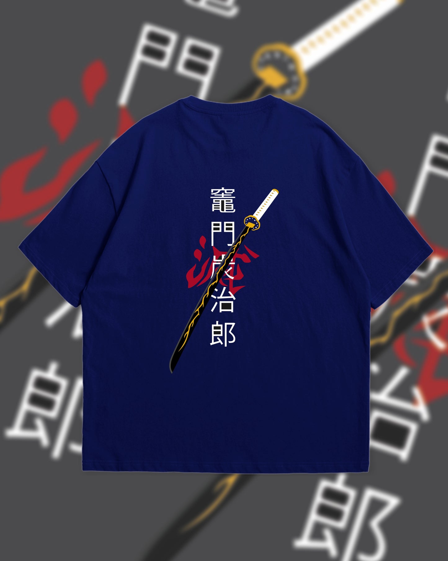 Samurai Katana Oversized Drop Shoulder T-Shirt 🔥