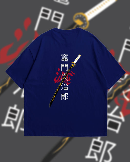 Samurai Katana Oversized Drop Shoulder T-Shirt 🔥